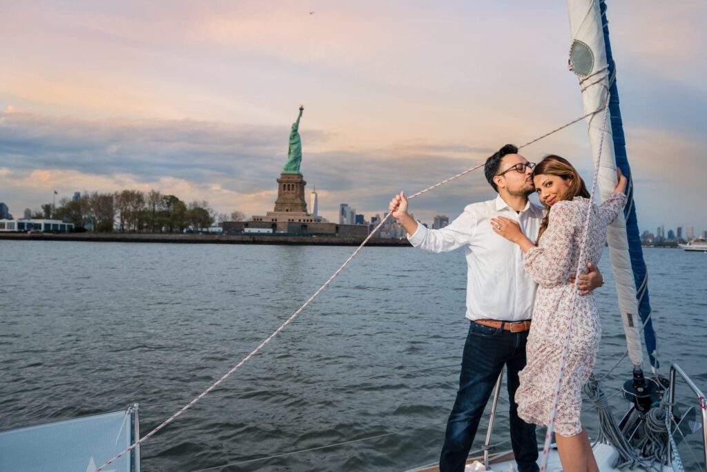 sailing islander proposal kiss